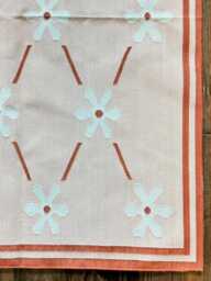 Provence Flower Mural Handmade Cotton Dhurrie - thumbnail 1
