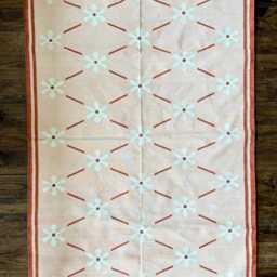 Provence Flower Mural Handmade Cotton Dhurrie - thumbnail 4