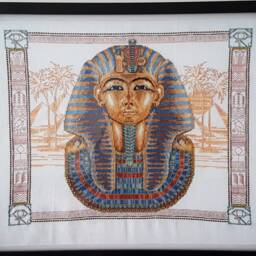 Handmade Wall Decors/Tutankhamun/Home Decors/Tutankhamun Crossstitch/Handmade Hangings/Wall Hangings/Handmade Gifts/Tutankhamun Decors - thumbnail 2