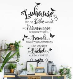 Wall Sticker Saying Home Is Where Love Lives ... Family Quote Wall Decoration Tattoo Art Ws10A