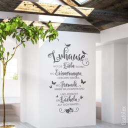 Wall Sticker Saying Home Is Where Love Lives ... Family Quote Wall Decoration Tattoo Art Ws10A - thumbnail 2