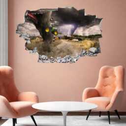 Powerful Tornado Twister Lightning Wall Decal Sticker Mural Poster Print Art Home Office Decor Cf11 - thumbnail 3