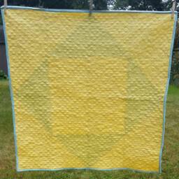 Modern Baby Quilt Blanket, Shower Gift, Baby Boy, Blue Yellow White, Monkeys, Diamond Patchwork, Minky Blanket Boy - thumbnail 4