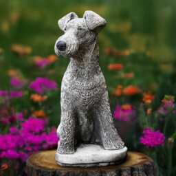 Concrete Jack Russell Fox Terrier Statue Sitting Dog Figurine Stone Garden Memorial Sculpture Cement Outdoor Yard Ornament Dog Lover Gift - thumbnail 2