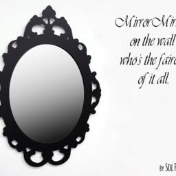 Black Modern Rococo Acrylic Mirror - Children Safety - thumbnail 2