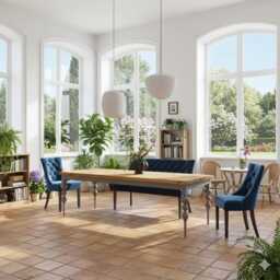 Farmhouse Rustic Dining Table Dine Wood - Handmade Wooden Legs Snowball - thumbnail 3