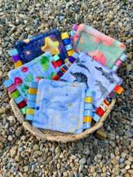 Plush Sensory Pocket Crinkle Comforter - Mini Blanket/Travel Fidget - thumbnail 1