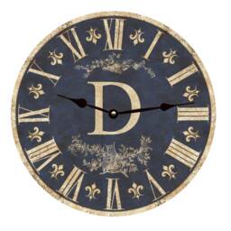 Personalized Monogram Clock - Blue Clock - thumbnail 1