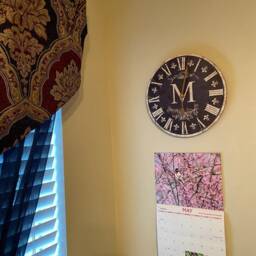 Personalized Monogram Clock - Blue Clock - thumbnail 3