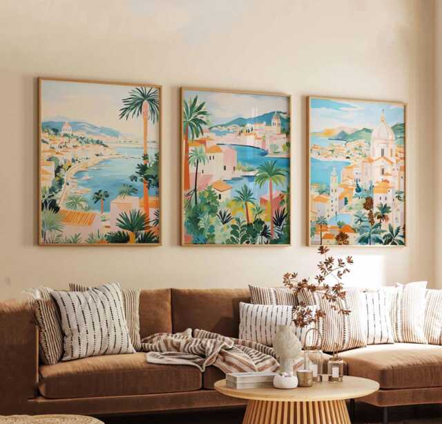 Set Of 3 Dubrovnik Posters, Croatia Prints, Wall Art, Adriatic Coast Decor, Poster, Croatian City Europe Art - image 1