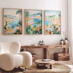 Set Of 3 Dubrovnik Posters, Croatia Prints, Wall Art, Adriatic Coast Decor, Poster, Croatian City Europe Art - thumbnail 2