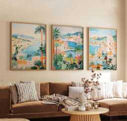 Set Of 3 Dubrovnik Posters, Croatia Prints, Wall Art, Adriatic Coast Decor, Poster, Croatian City Europe Art - thumbnail 1
