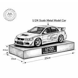Mitsubishi Evo Ix Car Alarm Clock - Realistic Engine Sound, Handmade, Enthusiast Gift - thumbnail 2
