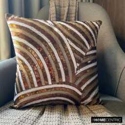 "Art Silk Brown Cushions 16""x16" - thumbnail 3