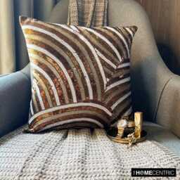 "Art Silk Brown Cushions 16""x16" - thumbnail 2