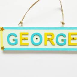 Custom Name Plaque Bedroom Playroom Door Sign Meaningful Personalised Childrens Boys Gift - thumbnail 2
