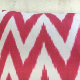 Silk Ikat Pillow Cover, Handwoven Decorative Cushion - 16x24 - thumbnail 2