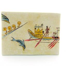 Minoan Naval Fresco Painting From Akrotiri Santorini Thera , Museum Copy National Archaeological Museum Of Athens - thumbnail 4