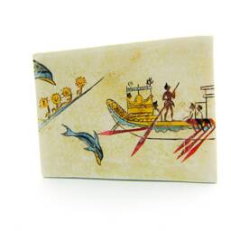 Minoan Naval Fresco Painting From Akrotiri Santorini Thera , Museum Copy National Archaeological Museum Of Athens - thumbnail 2