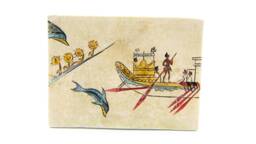 Minoan Naval Fresco Painting From Akrotiri Santorini Thera , Museum Copy National Archaeological Museum Of Athens - thumbnail 1