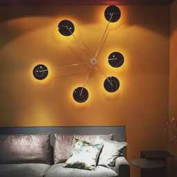 Mid Century Starburst Pendant Light 1950S 6-Armed Spider Dome Wall Chandelier Fixture Flush Mount Italian Brass Modern Kalmar - thumbnail 3
