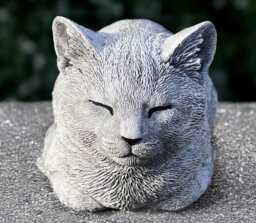 Cute Kitten Figurine Concrete Cat Statue Outdoor Kitty Sculpture Stone Memorial Decoration Cement Pet Ornament Kitty Lover Gift Yard Art - thumbnail 1