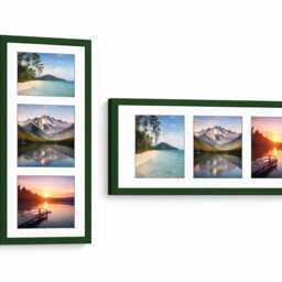 Triple Photo Frame - Green Polcore Collage Frame, Wall Decor - thumbnail 2