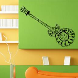 Guitar Musical Instrument Music Note Wall Sticker Vinyl Mural Decal Home House Apartment Art Decor Free Shipping L070 - thumbnail 1