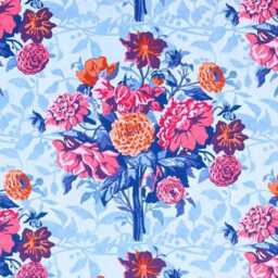 Dahlia Floral Cotton Linen Cushion Cover Harlequin Sophie Robinson Design - thumbnail 2