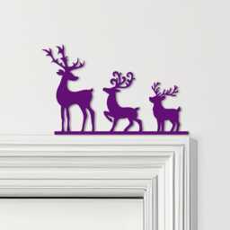 Door Topper Reindeers Christmas Decor Various Colours Decorative Sign - Sign, Novelty Wall Decor, Frame Art, Art - thumbnail 4