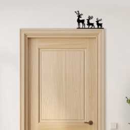 Door Topper Reindeers Christmas Decor Various Colours Decorative Sign - Sign, Novelty Wall Decor, Frame Art, Art - thumbnail 3