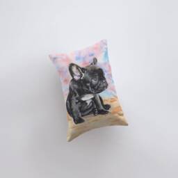 French Bulldog Puppy - Watercolor 12x18 Pillow Cover Dogs Home D??cor Custom Dog Lover Gift Mom - thumbnail 3