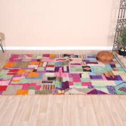 Vintage Boujaad Rug, Authentic Moroccan Rug 5x8 Ft - thumbnail 2