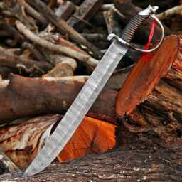 Medieval Handmade Fantasy Sword For Wall Decoration, Custom Made Replica in Damascus Steel, Unique Decorative Hanging - thumbnail 2