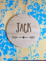 Personalised Wooden Wall-Door Hanging Star Dots Plaque-Wall Hanging-Kids Door Sign-Custom Name-Kids Gift-Baby Gift-Lasercut-Personalized