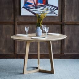 Round Dining Table, Wood Kitchen Table - thumbnail 2