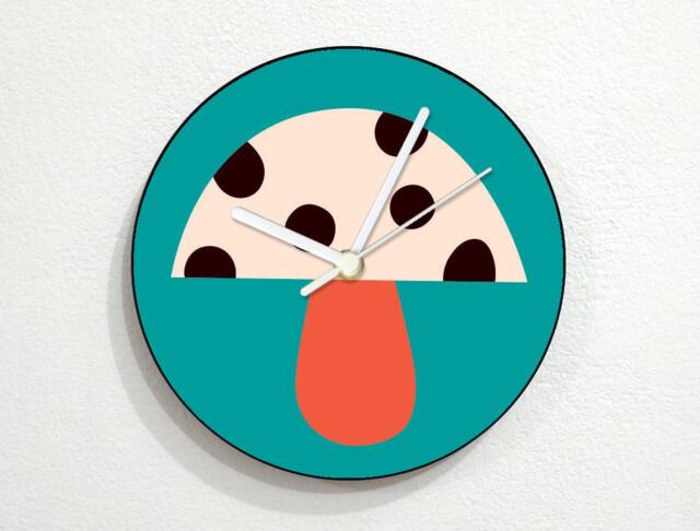 Mushroom Polka Dots - Wall Clock - image 1