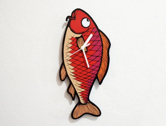 Japan Cartoon Koi Red Fish - Wall Clock - image 1