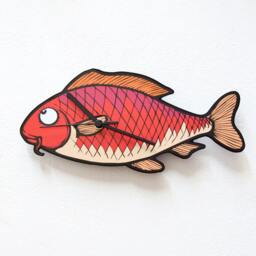Japan Cartoon Koi Red Fish - Wall Clock - thumbnail 2