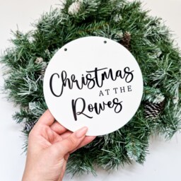 Personalised Christmas Wreath Sign - Family Home Decoration Door - thumbnail 2