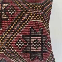 Handmade Cushion Cover, Multicoloured Turkish Rug Cushion, Pillow, Decorative Throw Kilim 16''x16''/41x41 cm - thumbnail 2