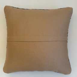 Handmade Cushion Cover, Multicoloured Turkish Rug Cushion, Pillow, Decorative Throw Kilim 16''x16''/41x41 cm - thumbnail 4