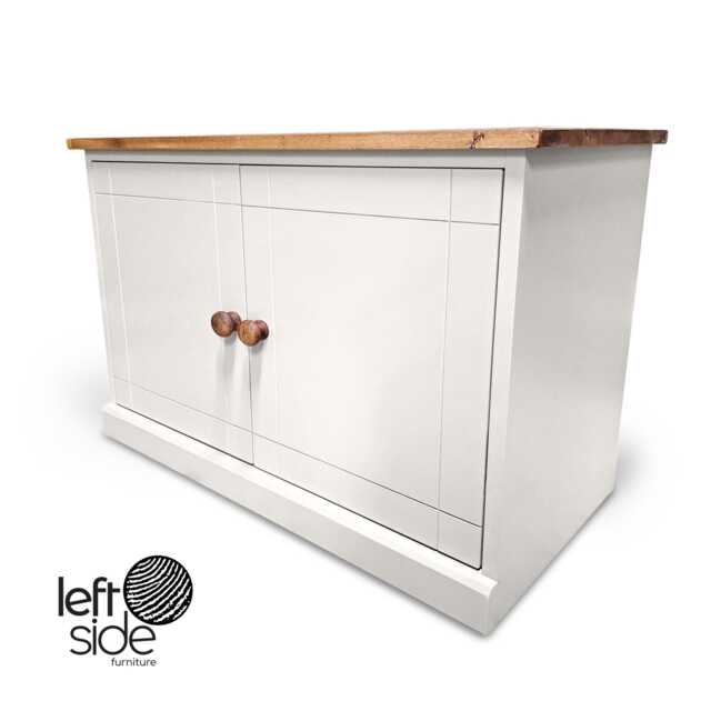 Handmade Shoe Bench Cupboard Adjustable Storage, Antique Pine Top - image 1