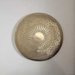 Moroccan Brass Wall Sconce, Round Wall Lamp - thumbnail 3