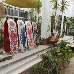 Original Decoration Set, Wall Art Decor, Skateboard Decor, Mexican Art, Duo, Urban Skater, Skate Gift, Nahuatl, Kid - thumbnail 2