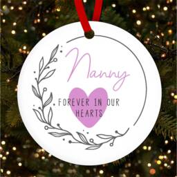 Nanny Loved One Forever Wreath Personalised Christmas Tree Ornament Decoration