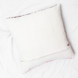 Colorful Handwoven Cushion Cover 16??16??? - Boho Throw Pillow, Handmade Woven - thumbnail 3