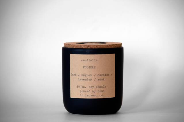Fougere/10 Oz. Soy Candle Fern, Oakmoss, Lavender, Lily Of The Valley 50 Hrs. Handmade