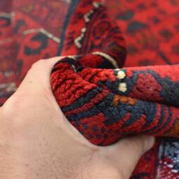 Handmade Afghan Bukhara Wool Rug 6.5 X 5.0 Ft, Oriental Turkmen Design - thumbnail 4