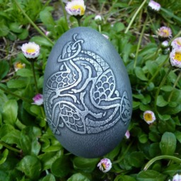 Birds Of Rhiannon, Acid Etched Goose Eggshell With Aged Metal Patina - thumbnail 3